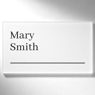 Badge D'identification Moderne minimaliste souligné