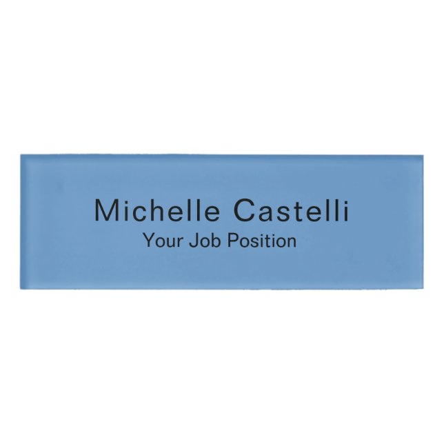 Badge D'identification Moderne minimaliste utile Durable Plaque simple (Devant)