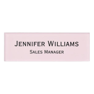 Badge D'identification Moderne Pink Pink Professional Magnétique
