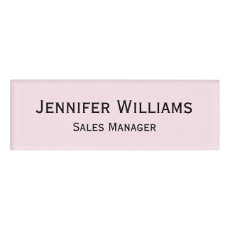 Badge D'identification Moderne Pink Pink Professional Magnétique