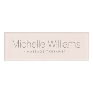 Badge D'identification Moderne, rose pâle et tendance minimaliste