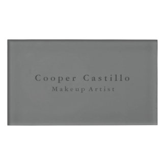 Badge D'identification Moderne Simple Dim Gris Professionnel Moderne