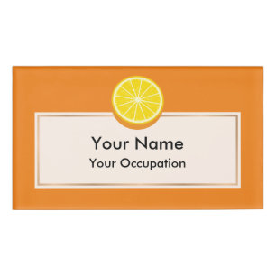 Badge D'identification Moitié orange