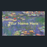 Badge D'identification Monet Water Lilies Chef-d'oeuvre Peinture<br><div class="desc">Monet Water Lilies - Ce tableau Monet classique a été peint par Claude Monet en 1916. Il fait partie de sa célèbre collection de nénuphars où il peint dans son jardin à Giverney,  France. Un tableau de chef-d'oeuvre.</div>