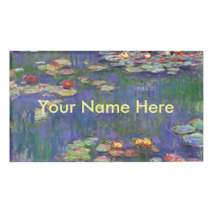 Badge D'identification Monet Water Lilies Chef-d'oeuvre Peinture