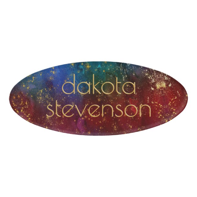 Badge D'identification Moody Ombre | Psychedelic Grunge Stardust Branding (Devant)