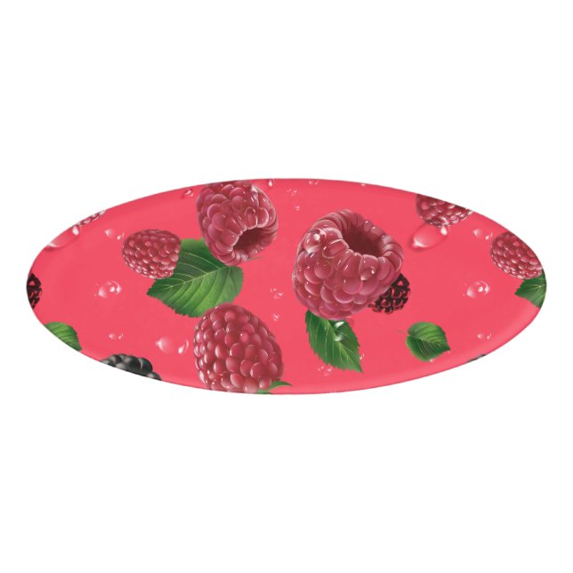 Badge D'identification Motif framboise (Devant)