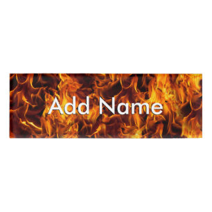 Badge D'identification Motif incendie et flamme