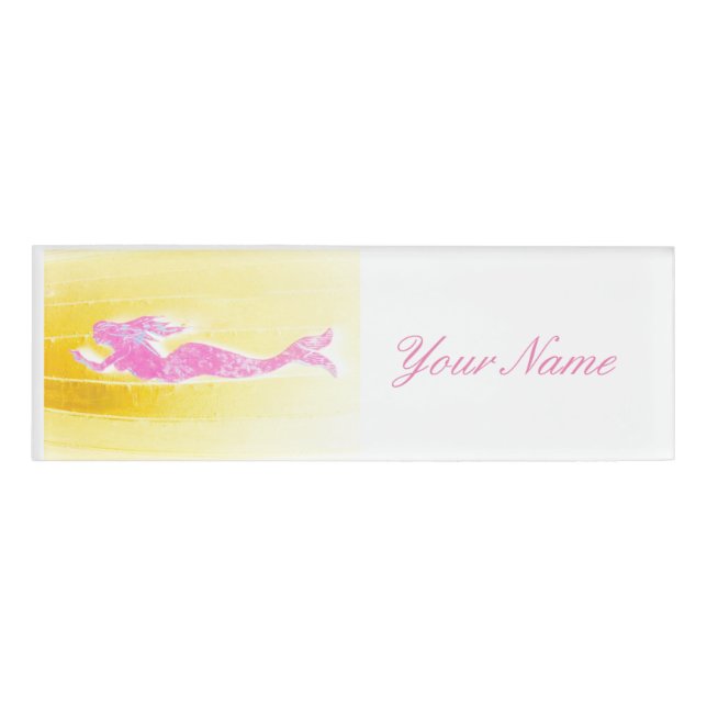 Badge D'identification nage rose sous-marine (Devant)