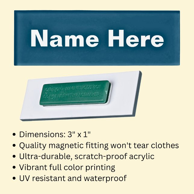 Badge D'identification Name Tag with Magnetic Holder (Créateur téléchargé)
