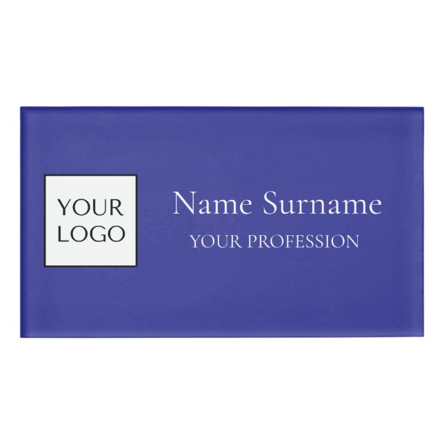 Badge D'identification Navy Blue Logo Promotional  (Devant)