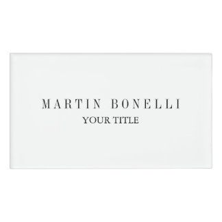 Badge D'identification Noir et blanc professionnel mince