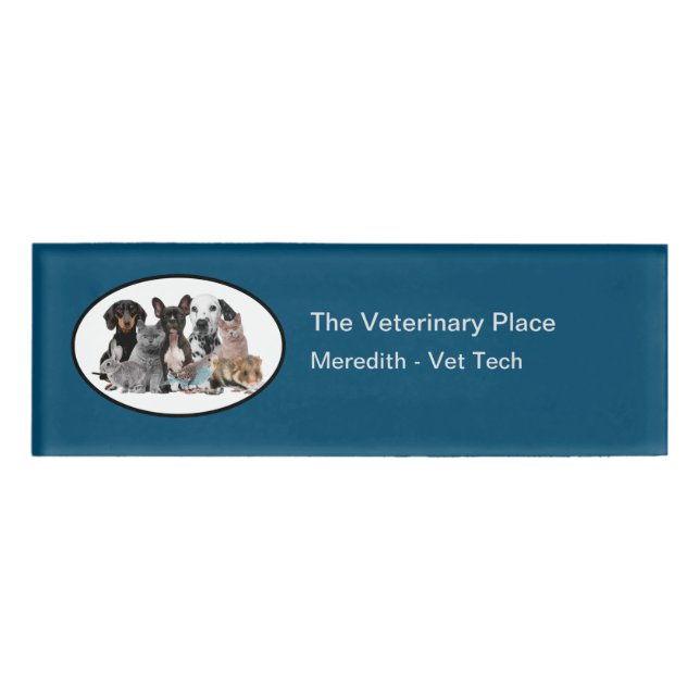 Badge D'identification Nom du personnel de l'hôpital vétérinaire (Devant)