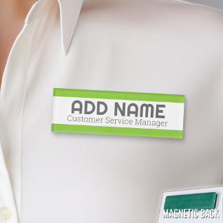 Badge D'identification Nom minimal moderne Titre Couleur Accent employé