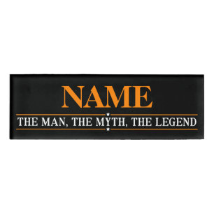 Badge D'identification Nom Personnalisé L'Homme Le Mythe La Légende