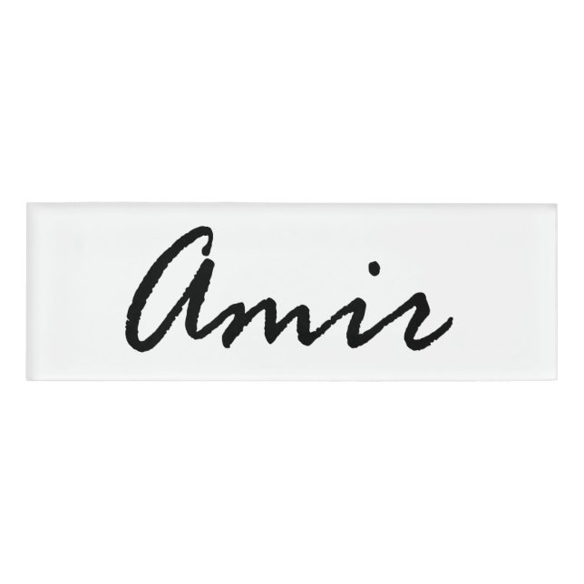 Badge D'identification Nom personnel Amin (Devant)