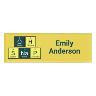 Badge D'identification Oh Snap Élément Drôle Professeur de Chimie Chimist