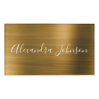 Badge D'identification Or Elegant Luxe Foil Moderne