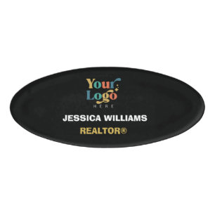 Badge D'identification Or Oval Nametag Epique Realty
