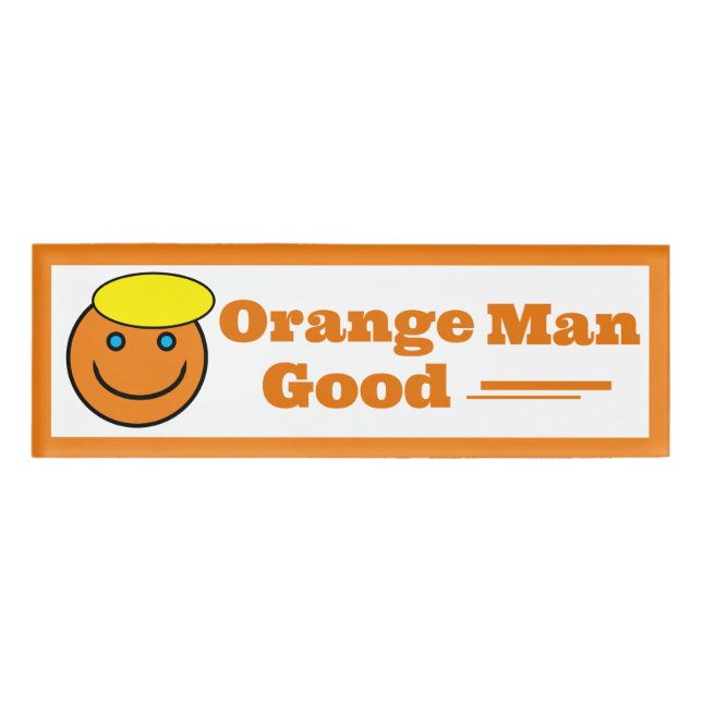 Badge D'identification Orange Man BON (Devant)