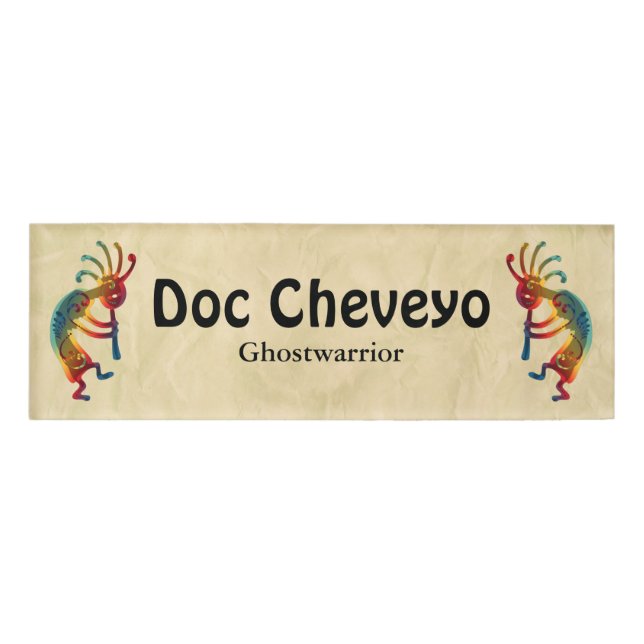 Badge D'identification Ornements de KOKOPELLI + vos idées (Devant)