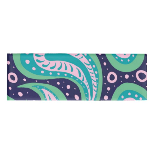 Badge D'identification Paisley personnalisable (Devant)
