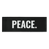 Paix texte noir et blanc minimaliste anti-guerre