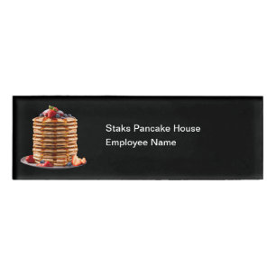 Badge D'identification Pancake Breakfast House Nom du personnel Tags