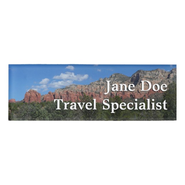 Badge D'identification Panorama de Red Rocks à Sedona Arizona (Devant)
