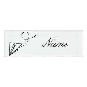 Badge D'identification Papier avion vol Thunder_Cove