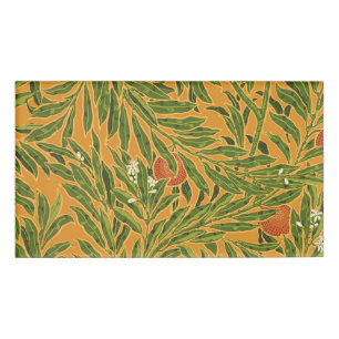 Badge D'identification Papier peint Vintage Orange Tree Motif Art Nouveau