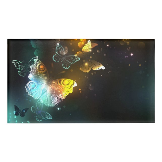Badge D'identification Papillon lumineux et papillons de nuit (Devant)