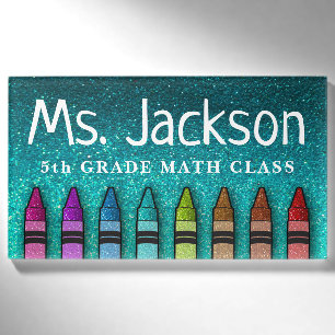 Badge D'identification Parties scintillant Arc En Arc Crayons Art Enseign