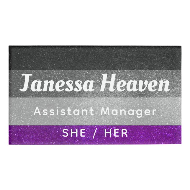 Badge D'identification Parties scintillant Gay pride sexuelle Nom étincel (Devant)