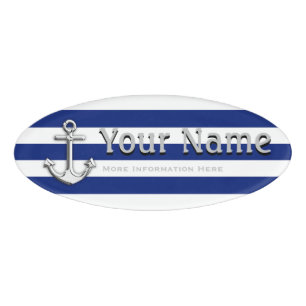 Badge D'identification Passez l'Ancre au bichromate de potasse du plat