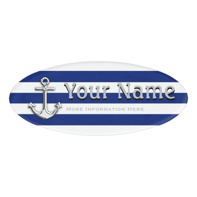 Badge D'identification Passez l'Ancre au bichromate de potasse du plat (Devant)