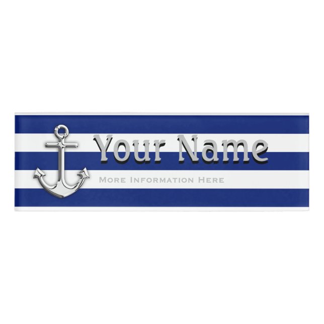 Badge D'identification Passez l'Ancre au bichromate de potasse sur le (Devant)