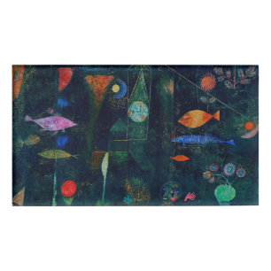 Badge D'identification Paul Klee Fish Magic Peinture Abstraite Art graphi