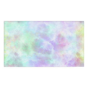 Badge D'identification Peinture d'aquarelle Pastel Rainbow Cravate-Dye