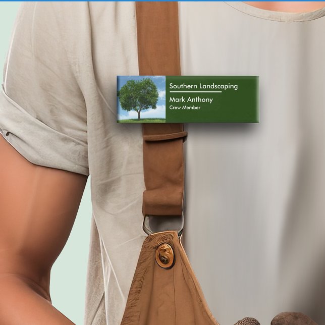 Badge D'identification Pelouse Ou Paysage Conception Simple (Créateur téléchargé)