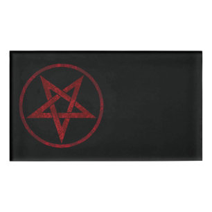 Badge D'identification Pentagram Red Devil