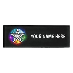 Badge D'identification pentagramme du Wiccan