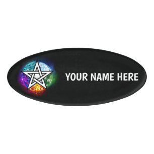 Badge D'identification pentagramme wiccan