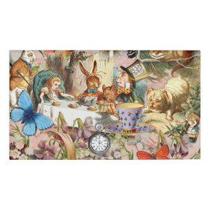 Badge D'identification Personnages de la fête du thé d'Alice au pays des