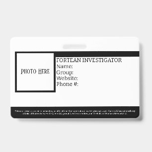 Badge d'identification personnalisable d'enquêteur