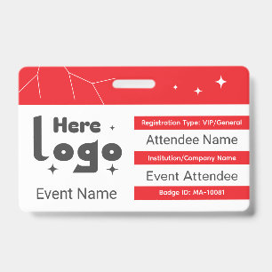 Badge d'identification personnalisé avec code QR e