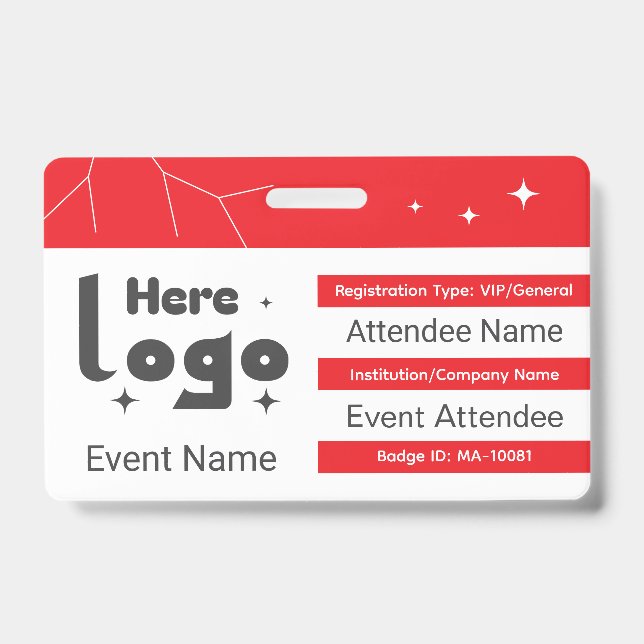 Badge d'identification personnalisé avec code QR e (Avant)