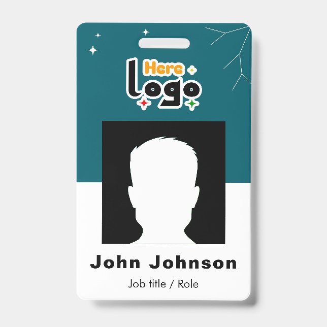 Badge d'identification personnalisé avec logo d'en (Avant)