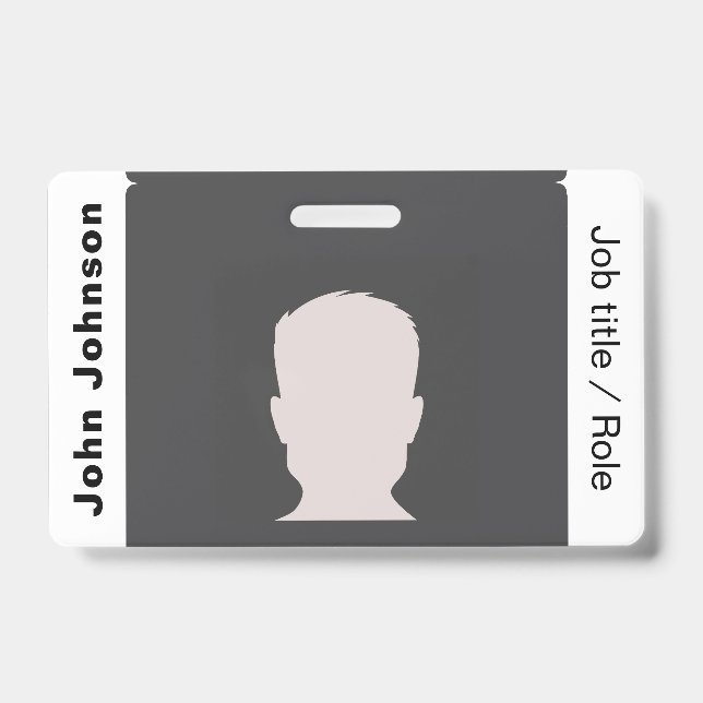 Badge d'identification personnalisé avec logo d'en (Avant)