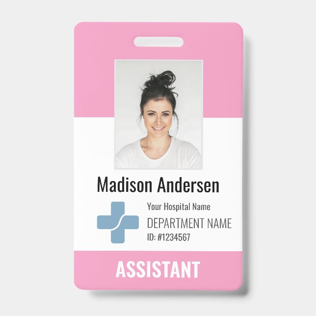 Badge d'identification personnalisé avec logo et p (Avant)